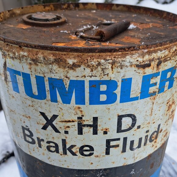 Vintage Tumbler X.H.D. Brake Fluid 5 Gallon Can - Picture 7 of 10